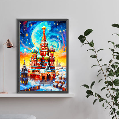 Snow Castle - Full Round Drill Diamond Painting 40*60CM