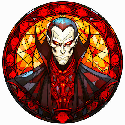 Glass Halloween Vampire - Full Round Drill Diamond Painting 50*50CM