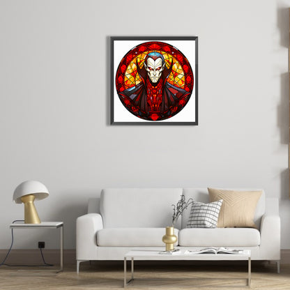 Glass Halloween Vampire - Full Round Drill Diamond Painting 50*50CM