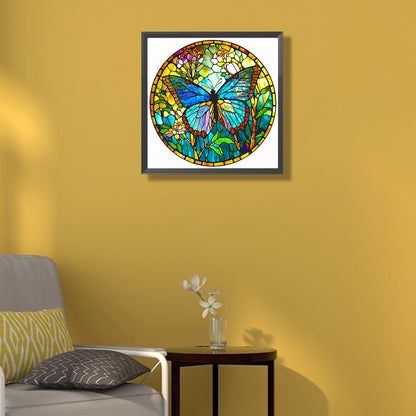 Glass Butterfly - Full Round Drill Diamond Painting 50*50CM