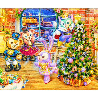 Disney Bears For Christmas - Full Round Drill Diamond Painting 50*60CM