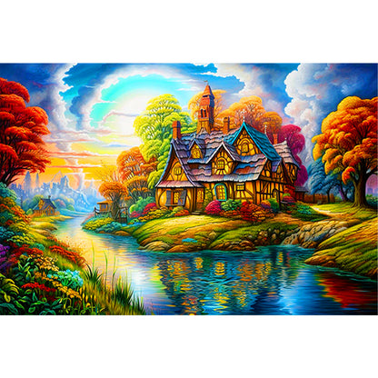 Country Manor - Full Round Drill Diamond Painting 60*40CM