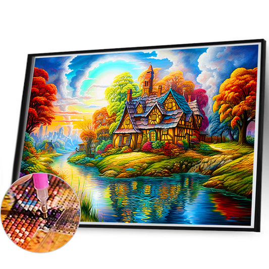 Country Manor - Full Round Drill Diamond Painting 60*40CM