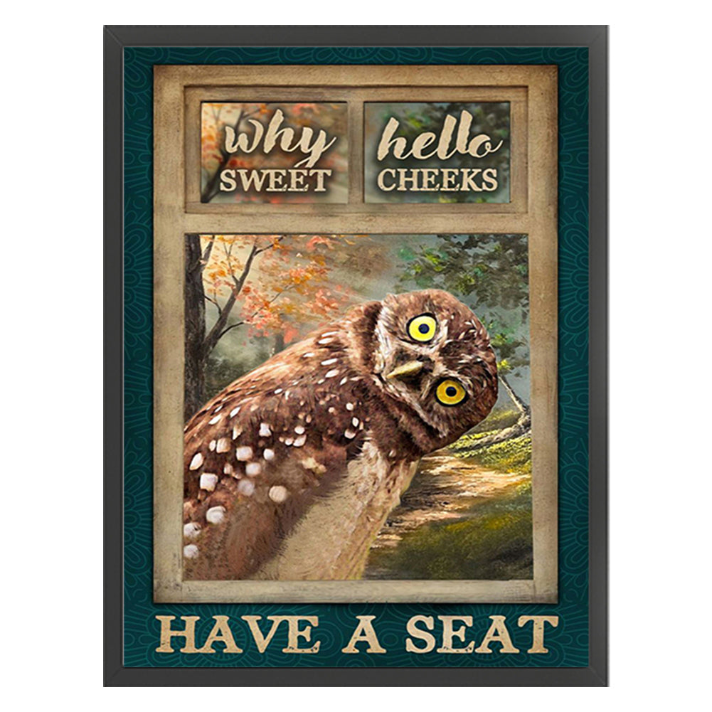 Owl - 11CT Stamped Cross Stitch 40*55CM