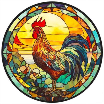 Glass Painted Rooster - Full Round Drill Diamond Painting 40*40CM