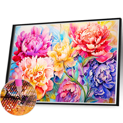 Peony Field - Full Round Drill Diamond Painting 60*40CM