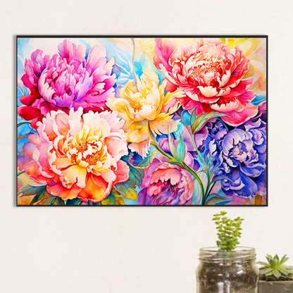 Peony Field - Full Round Drill Diamond Painting 60*40CM