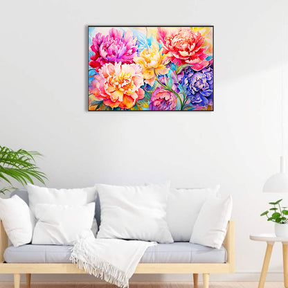 Peony Field - Full Round Drill Diamond Painting 60*40CM