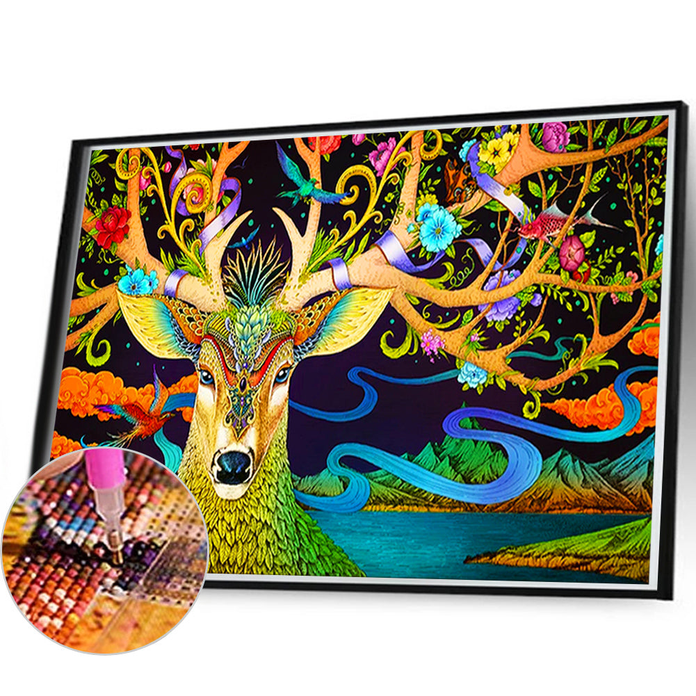 Ukiyo-E Four Seasons Deer - Full Round Drill Diamond Painting 60*40CM