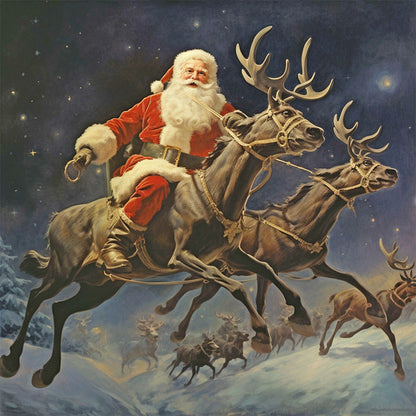 Santa Claus - Full Round Drill Diamond Painting 30*30CM