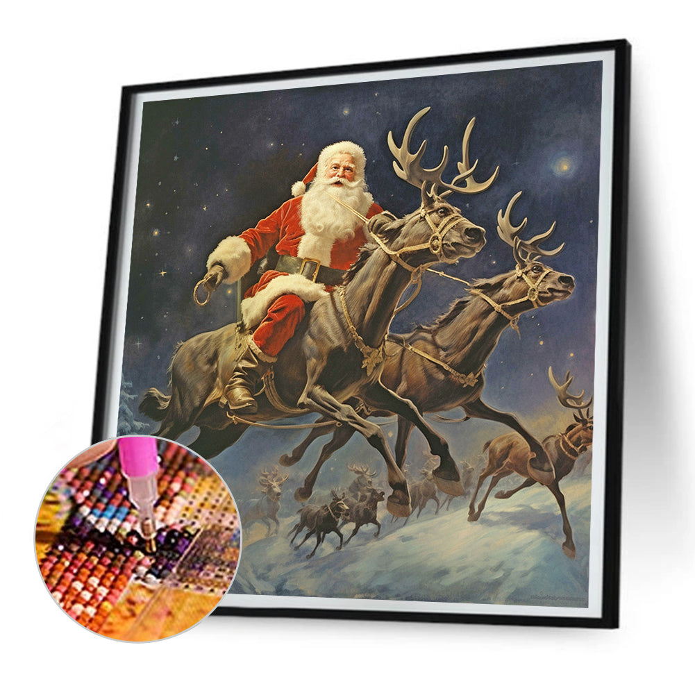 Santa Claus - Full Round Drill Diamond Painting 30*30CM