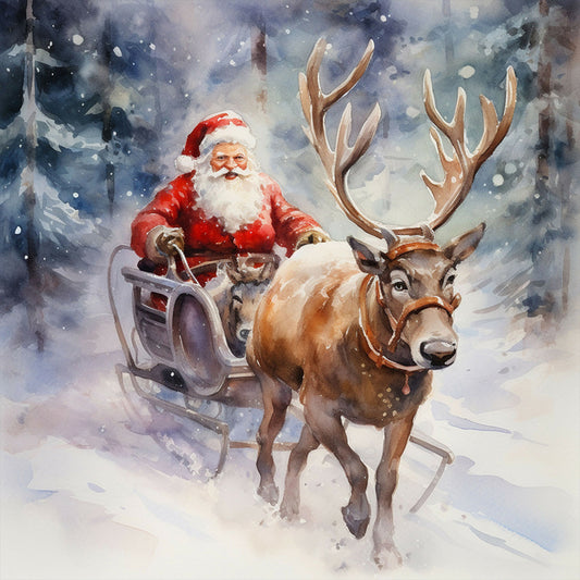 Santa Claus - Full Round Drill Diamond Painting 30*30CM