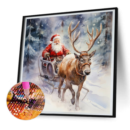 Santa Claus - Full Round Drill Diamond Painting 30*30CM