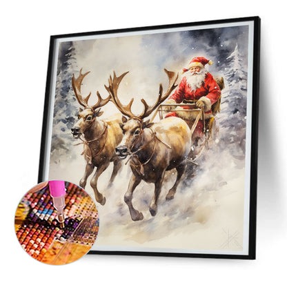 Santa Claus - Full Round Drill Diamond Painting 30*30CM