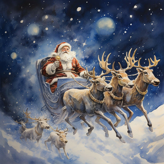 Santa Claus - Full Round Drill Diamond Painting 30*30CM