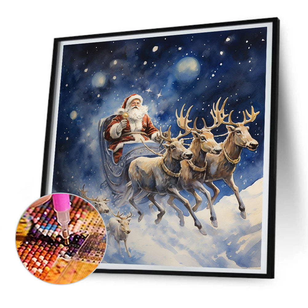 Santa Claus - Full Round Drill Diamond Painting 30*30CM