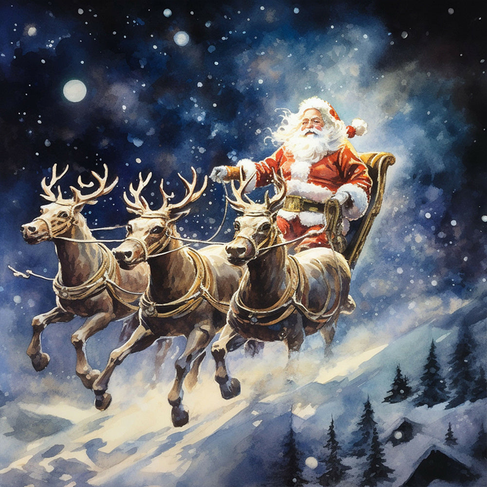 Santa Claus - Full Round Drill Diamond Painting 30*30CM