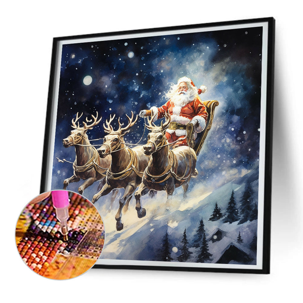 Santa Claus - Full Round Drill Diamond Painting 30*30CM