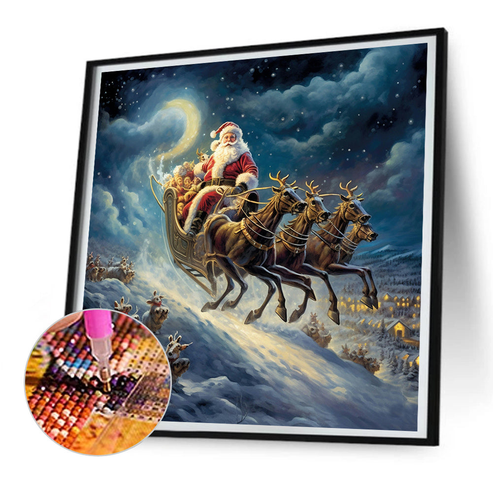 Santa Claus - Full Round Drill Diamond Painting 30*30CM