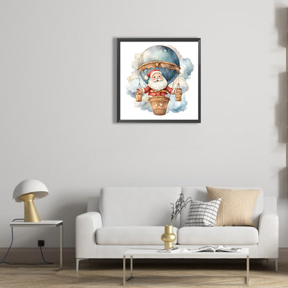 Hot Air Balloon Santa Claus - Full Round Drill Diamond Painting 30*30CM