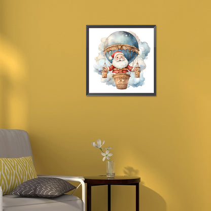 Hot Air Balloon Santa Claus - Full Round Drill Diamond Painting 30*30CM