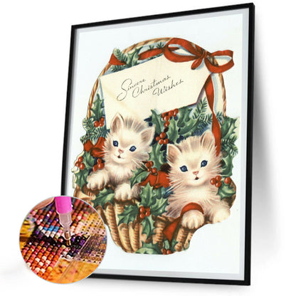 Cat Gift Bar - Full Round Drill Diamond Painting 30*40CM