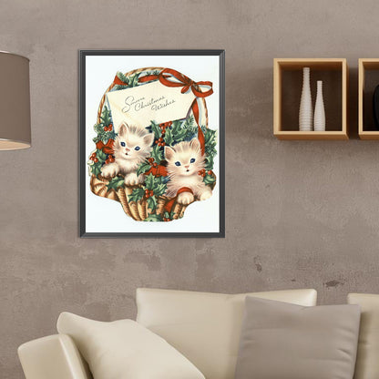 Cat Gift Bar - Full Round Drill Diamond Painting 30*40CM