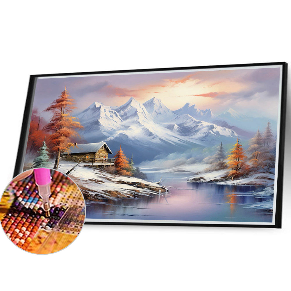 Snow Mountain - Full Round Drill Diamond Painting 40*30CM