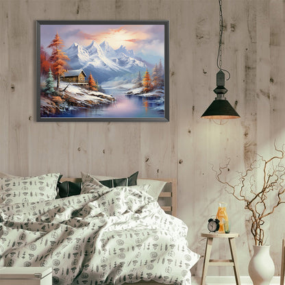 Snow Mountain - Full Round Drill Diamond Painting 40*30CM