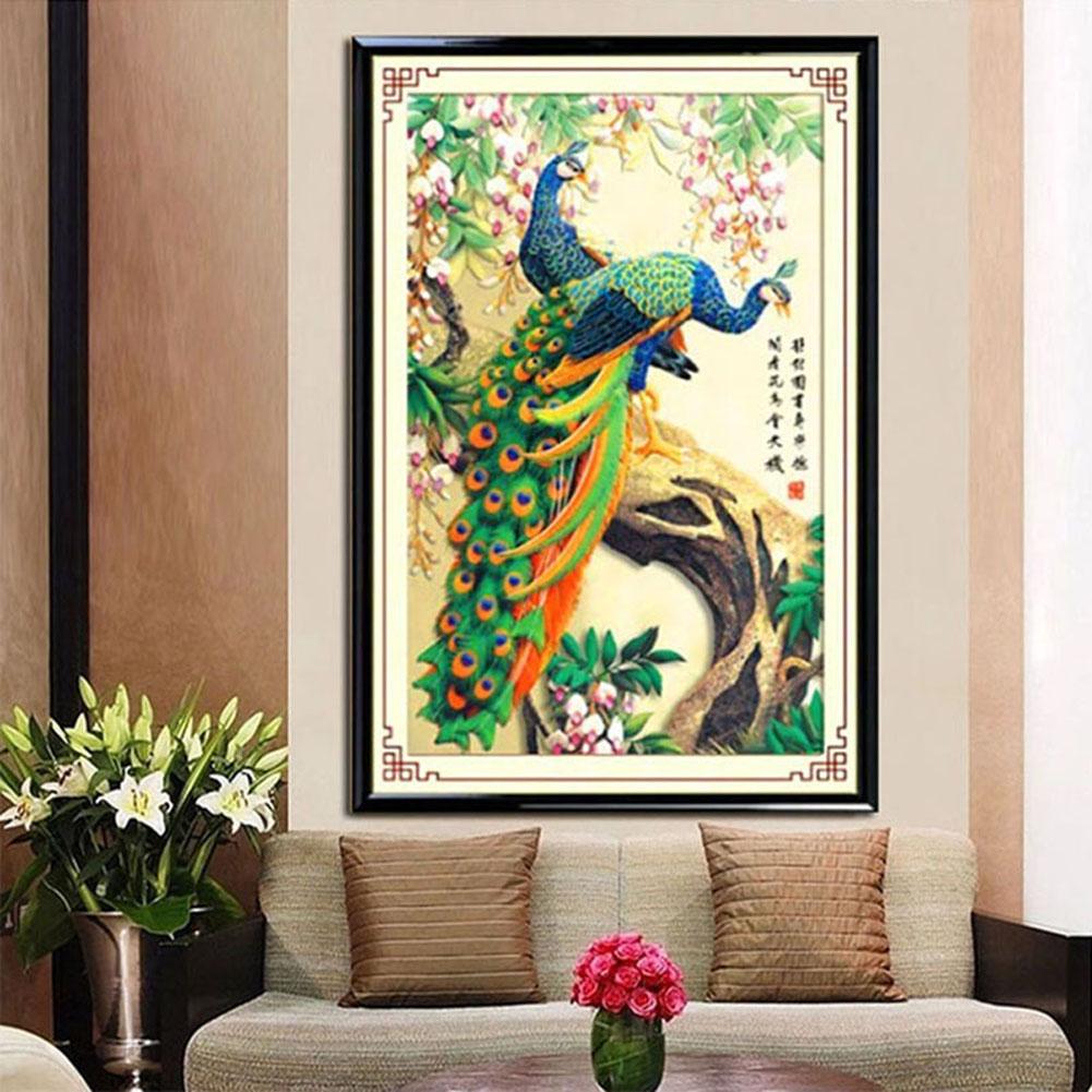 Peacock - Special Shaped Drill Diamond Painting 32*45CM