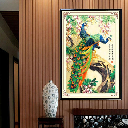Peacock - Special Shaped Drill Diamond Painting 32*45CM