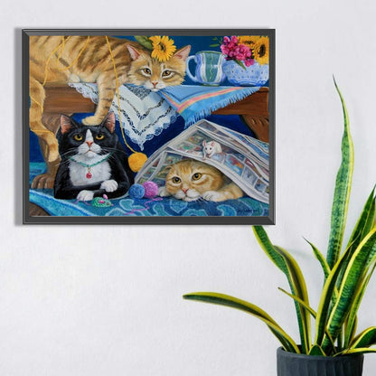 Rest Kitten - Full Square Drill Diamond Painting 40X30CM