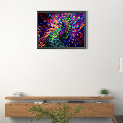 Peacock - Full AB Square Drill Diamond Painting 40*30CM