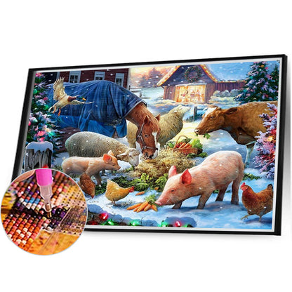 Farm - Full AB Square Drill Diamond Painting 40*30CM