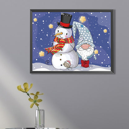 Snowman - Full AB Square Drill Diamond Painting 40*30CM