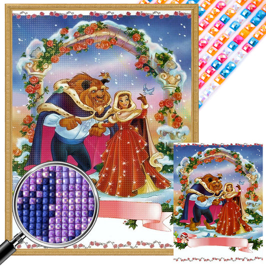 Beauty And The Beast - Full AB Square Drill Diamond Painting 30*40CM