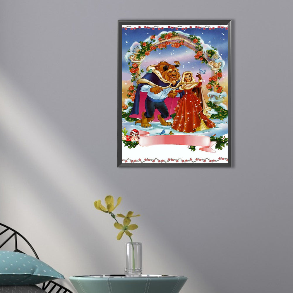 Beauty And The Beast - Full AB Square Drill Diamond Painting 30*40CM