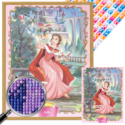 Princess Belle - Full AB Square Drill Diamond Painting 30*40CM