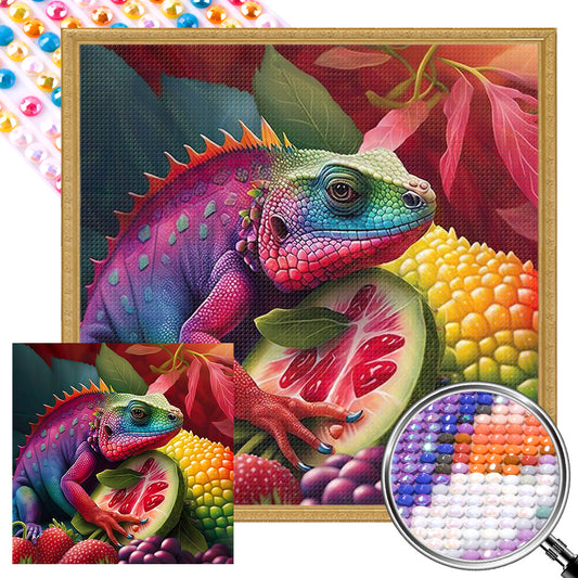 Rainbow Lizard - Full AB Round Drill Diamond Painting 40*40CM