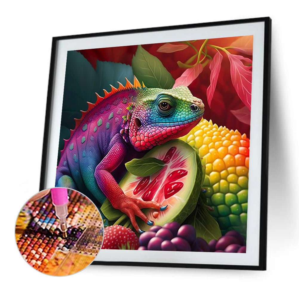 Rainbow Lizard - Full AB Round Drill Diamond Painting 40*40CM