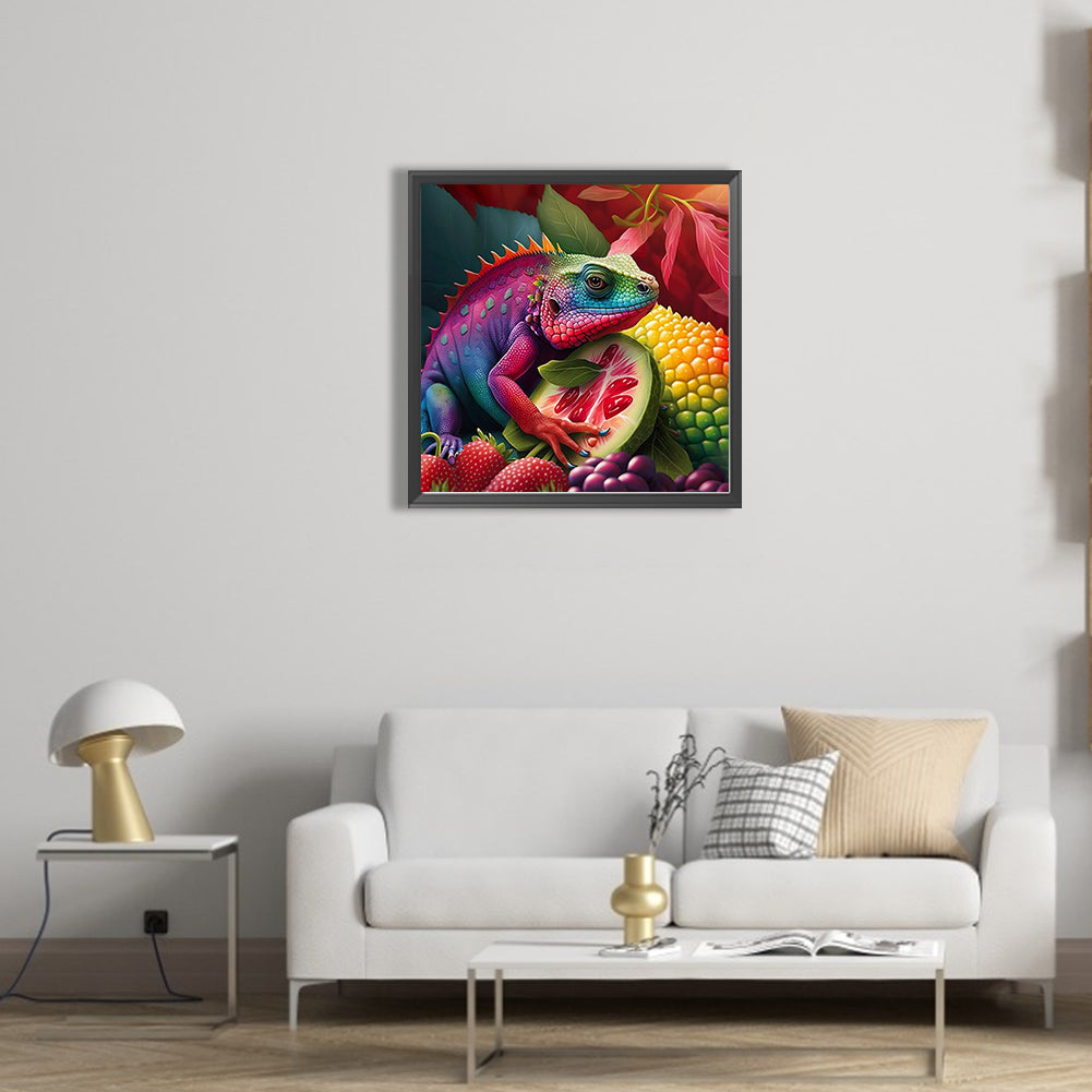 Rainbow Lizard - Full AB Round Drill Diamond Painting 40*40CM