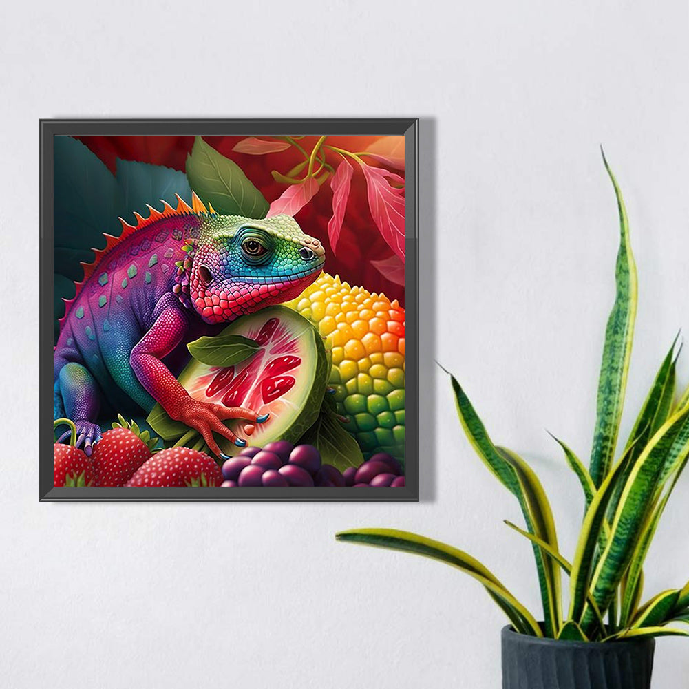 Rainbow Lizard - Full AB Round Drill Diamond Painting 40*40CM