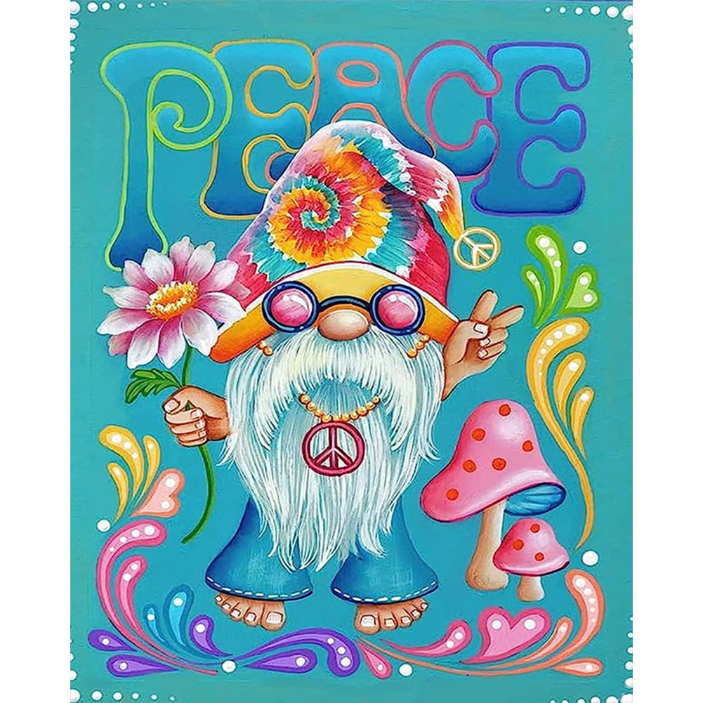 Garden Gnome - Full AB Round Drill Diamond Painting 40*50CM