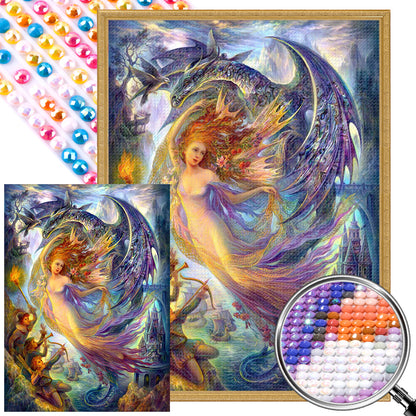 Artist Dream Girl - Full AB Round Drill Diamond Painting 40*55CM