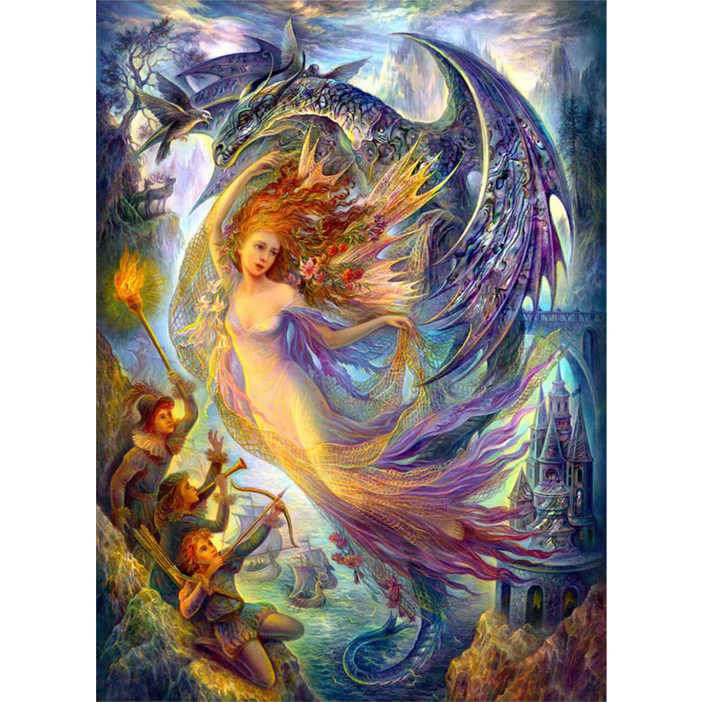 Artist Dream Girl - Full AB Round Drill Diamond Painting 40*55CM