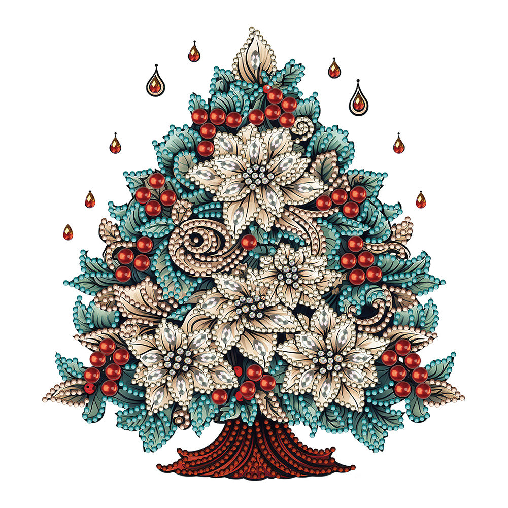 Christmas Tree - Special Shaped Drill Diamond Painting 30*30CM