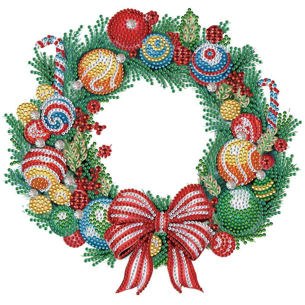 Christmas Wreath - Special Shaped Drill Diamond Painting 30*30CM