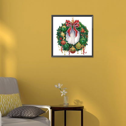 Christmas Wreath - Special Shaped Drill Diamond Painting 30*30CM