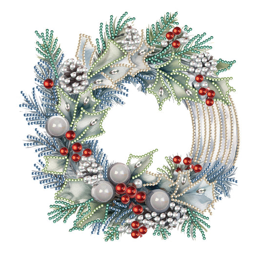 Christmas Wreath - Special Shaped Drill Diamond Painting 30*30CM