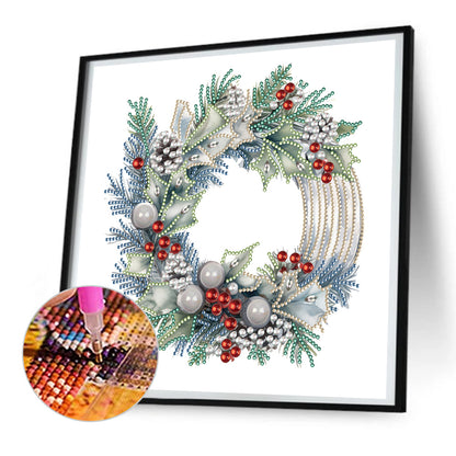 Christmas Wreath - Special Shaped Drill Diamond Painting 30*30CM